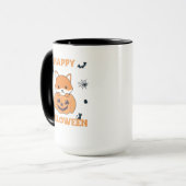 Fox in pomkin sweet foxes Happy Halloween Mok (Voorkant links)