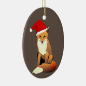 Fox in Santa Hat Keramisch Ornament (Rechts)