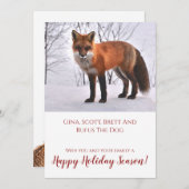 Fox in Sneeuwfeest met Natuur Feestdagenkaart (Voorkant / Achterkant)