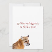 Fox in Sneeuwfeest met Natuur Feestdagenkaart (Achterkant)