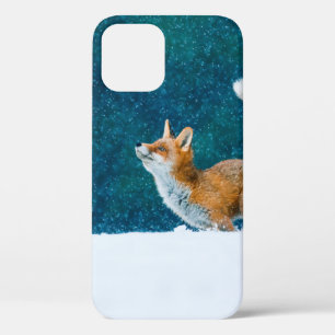 Fox in sneeuwval. Rode vos, vulpes, springen i Case-Mate iPhone Case