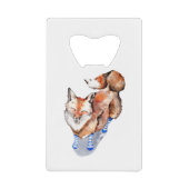 Fox in Sokken Creditkaart Flessenopener (Voorkant)