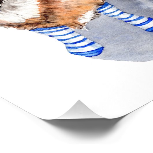 Fox in Sokken Foto Afdruk (Hoek)