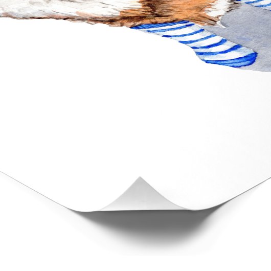 Fox in Sokken Foto Afdruk (Hoek)