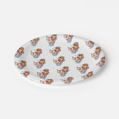 Fox in Sokken Papieren Bordje (Gekanteld)