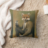 fox in Suit Throw Cushion Kussen (Deken)