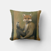  fox in Suit Throw Cushion Kussen (Voorkant)