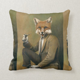 fox in Suit Throw Cushion Kussen
