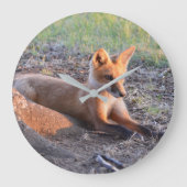Fox in Sunlight Grote Klok (Voorkant)