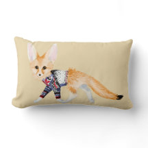 Fox in Sweater Sierkussen