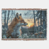Fox in the flowers deken (Voorkant)
