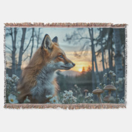 Fox in the flowers deken