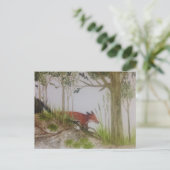 Fox in the Forest Briefkaart (Staand voorkant)