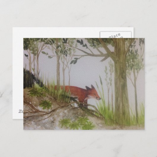 Fox in the Forest Briefkaart (Voorkant / Achterkant)