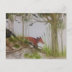Fox in the Forest Briefkaart