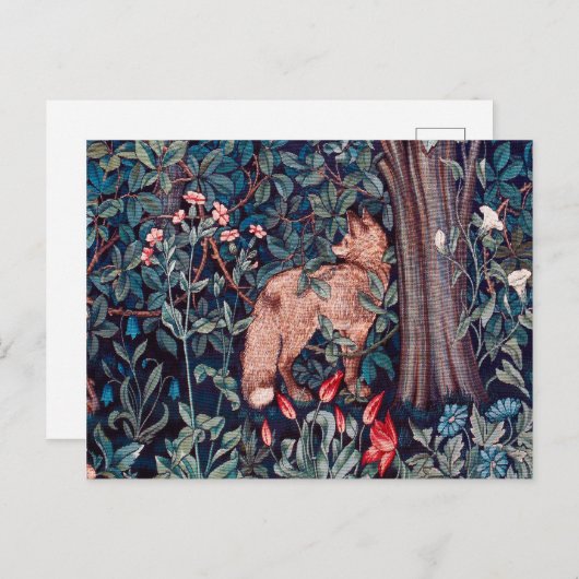 Fox in The Forest, William Morris Briefkaart (Voorkant / Achterkant)