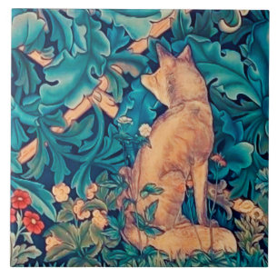 Fox in The Forest, William Morris Ceramic Tile Tegeltje
