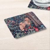 Fox in The Forest, William Morris Kartonnen Onderzetters (Schuin)