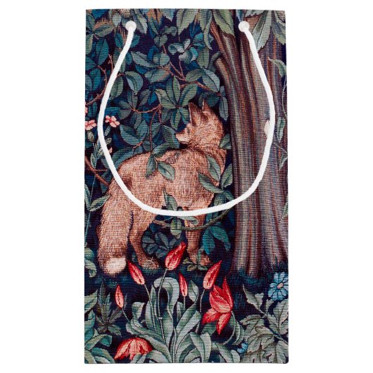 Fox in The Forest, William Morris Klein Cadeauzakje (Achterkant)