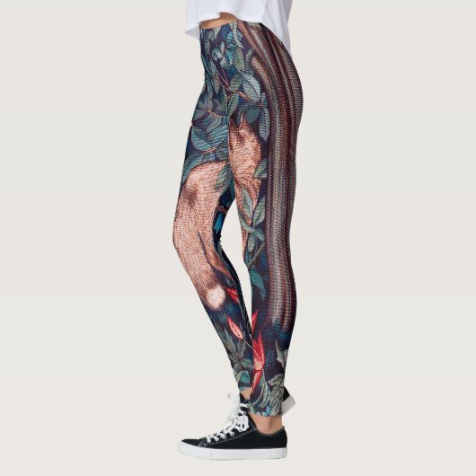 Fox in The Forest, William Morris Leggings (Links)