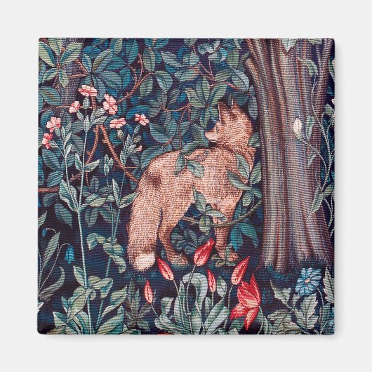 Fox in The Forest, William Morris Magneet (Voorkant)