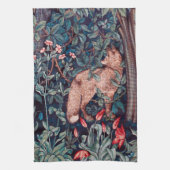 Fox in The Forest, William Morris Theedoek (Verticaal)