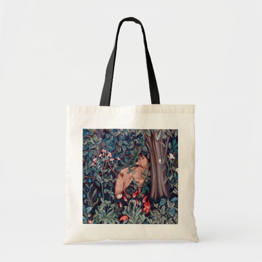 Fox in The Forest, William Morris Tote Bag (Voorkant)