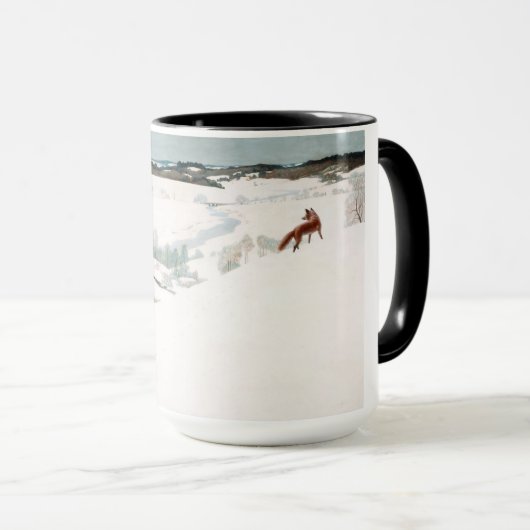 Fox in the Snow, 1935, van Newell Convers Wyeth Mok (Voorkant rechts)