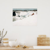 Fox in the Snow, 1935, van Newell Convers Wyeth Poster (Keuken)