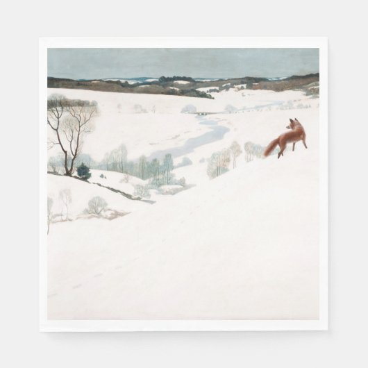 Fox in the Snow, 1935, van Newell Convers Wyeth Servet (Voorkant)