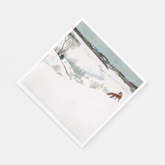 Fox in the Snow, 1935, van Newell Convers Wyeth Servet (Hoek)