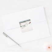 Fox in the Snow, 1935, van Newell Convers Wyeth Vierkante Sticker (Envelop)