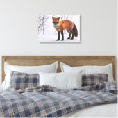 Fox in the Snow Canvas Afdruk (Insitu (Slaapkamer))