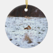 Fox in the Snow Keramisch Ornament (Voorkant)