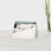 Fox in the Snow van Newell Convers Wyeth Bedankkaart (Voorkant)