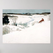 Fox in the Snow van Newell Convers Wyeth Poster (Voorkant)