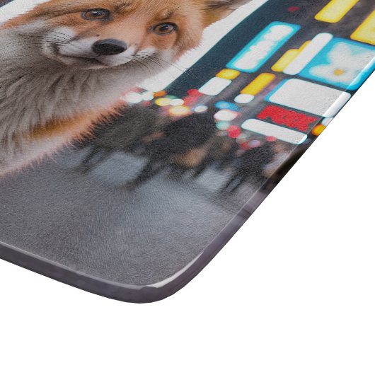 Fox in Times Square Snijplank (Hoek)