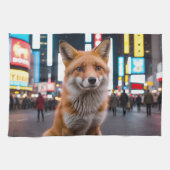 Fox in Times Square Theedoek (Horizontaal)