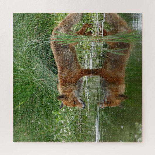 Fox in vijver legpuzzel (Verticaal)