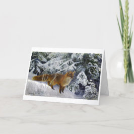 Fox in Winter (1904) van Bruno Liljefors Bedankkaart