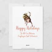 Fox In Winter Sneeuw Zakelijke Kerstvakantie Feestdagenkaart (Achterkant)