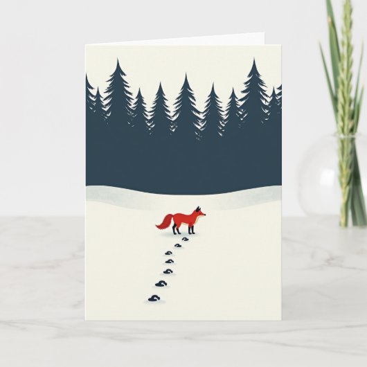 Fox In Winter Wonderland Card Kaart (Voorkant)
