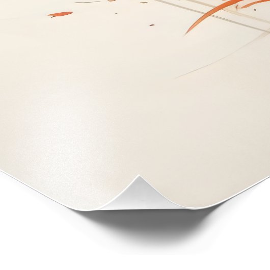 Fox Ink Painting Foto Afdruk (Hoek)