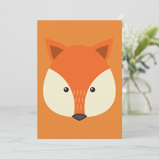 Fox Invitation Kaart (Staand voorkant)