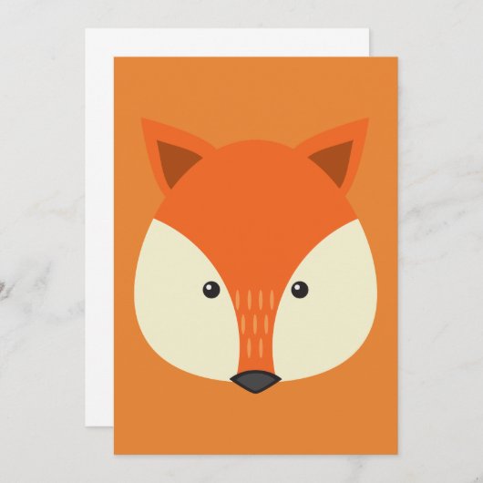 Fox Invitation Kaart (Voorkant / Achterkant)