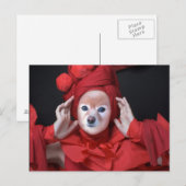 Fox is de dame in het rood briefkaart (Voorkant / Achterkant)