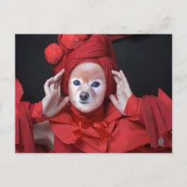 Fox is de dame in het rood briefkaart