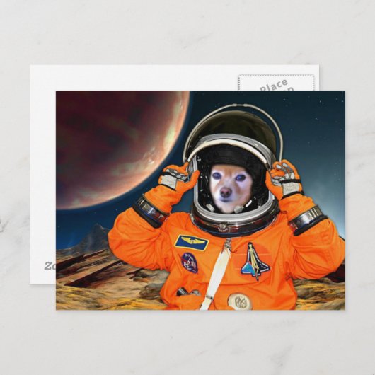 Fox is een astronaut #2 briefkaart (Voorkant / Achterkant)