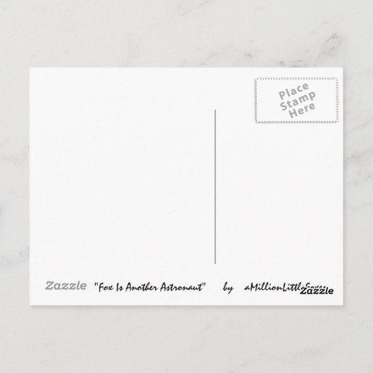 Fox is een astronaut #2 briefkaart (Achterkant)