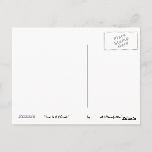Fox is een Cherub Briefkaart (Achterkant)